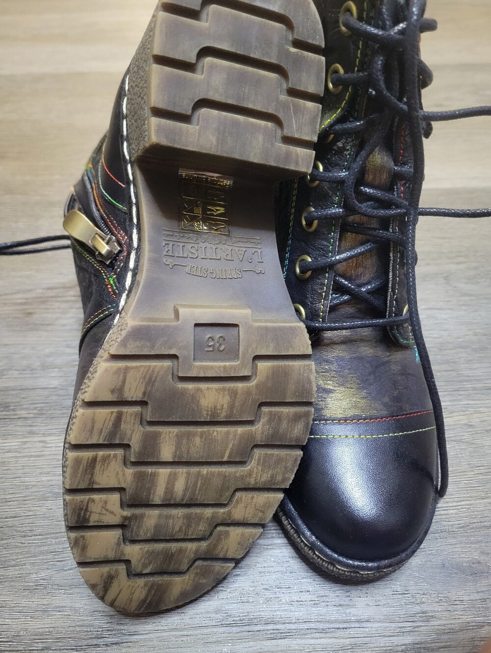 L'Artiste by Spring Step Fallinluv Leather Lace-Up Boots - Picture 4 of 4
